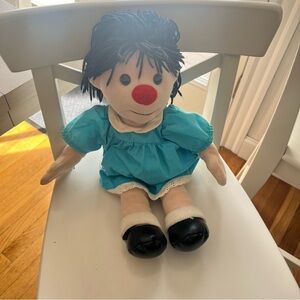 Molly Big Comfy Couch Doll Plush Stuffed Toy Blue Dress Shorts Vintage 1995